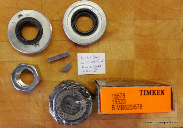 BIRO SAW RECONDITIONING LOWER SHAFT KIT FOR MODELS 33-34-3334 INCLUDES #361 LOWER SHAFT NUT -TWO LOW
